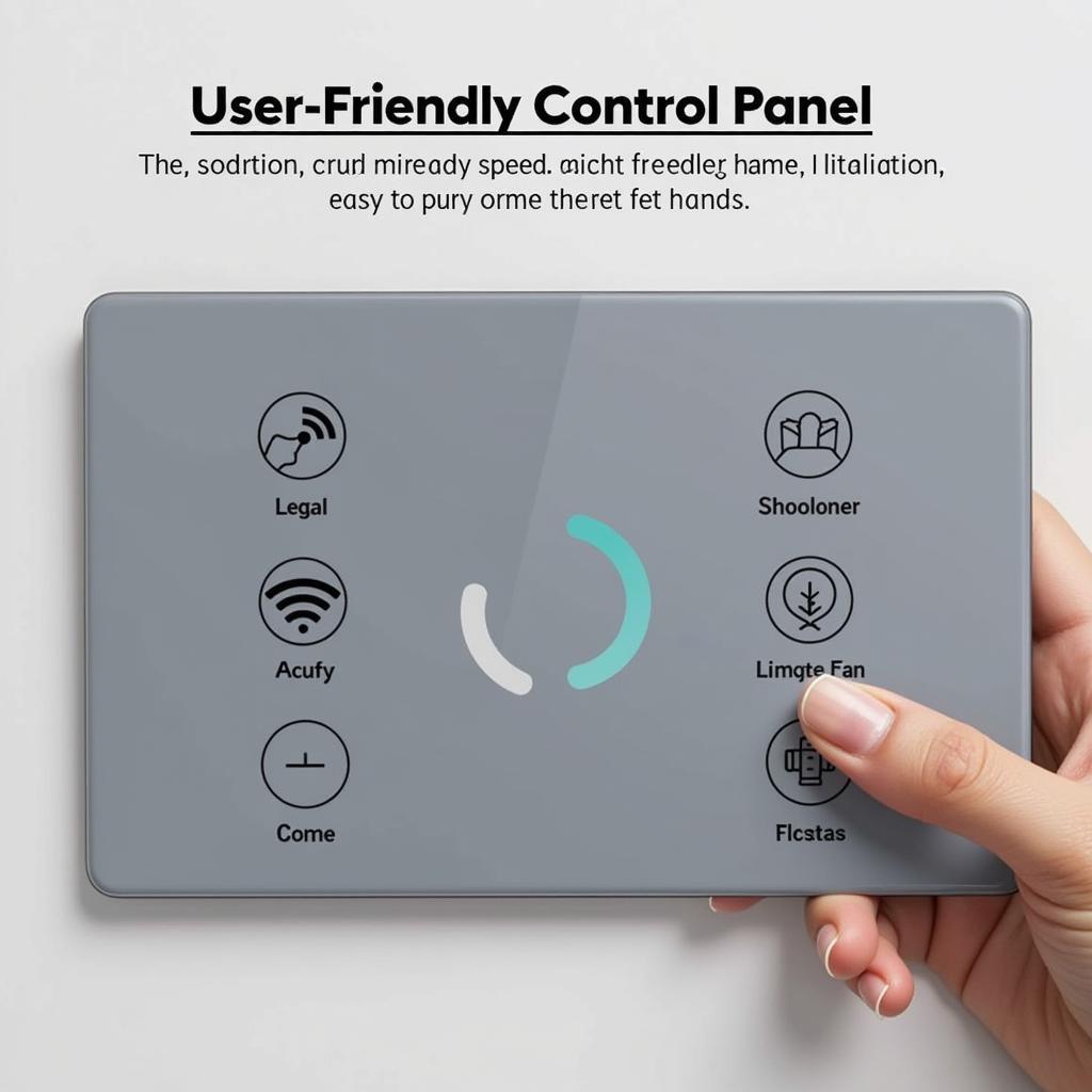 Control Panel of LED Bluetooth Bathroom Fan