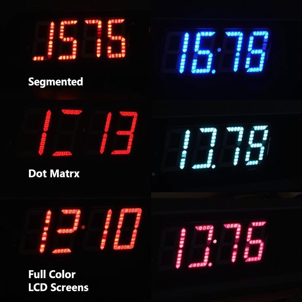 LED Clock Fan Display Types