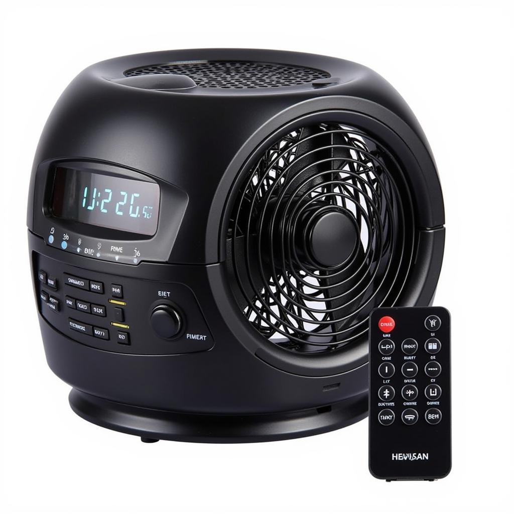 Modern LED Clock Fan with Remote Control