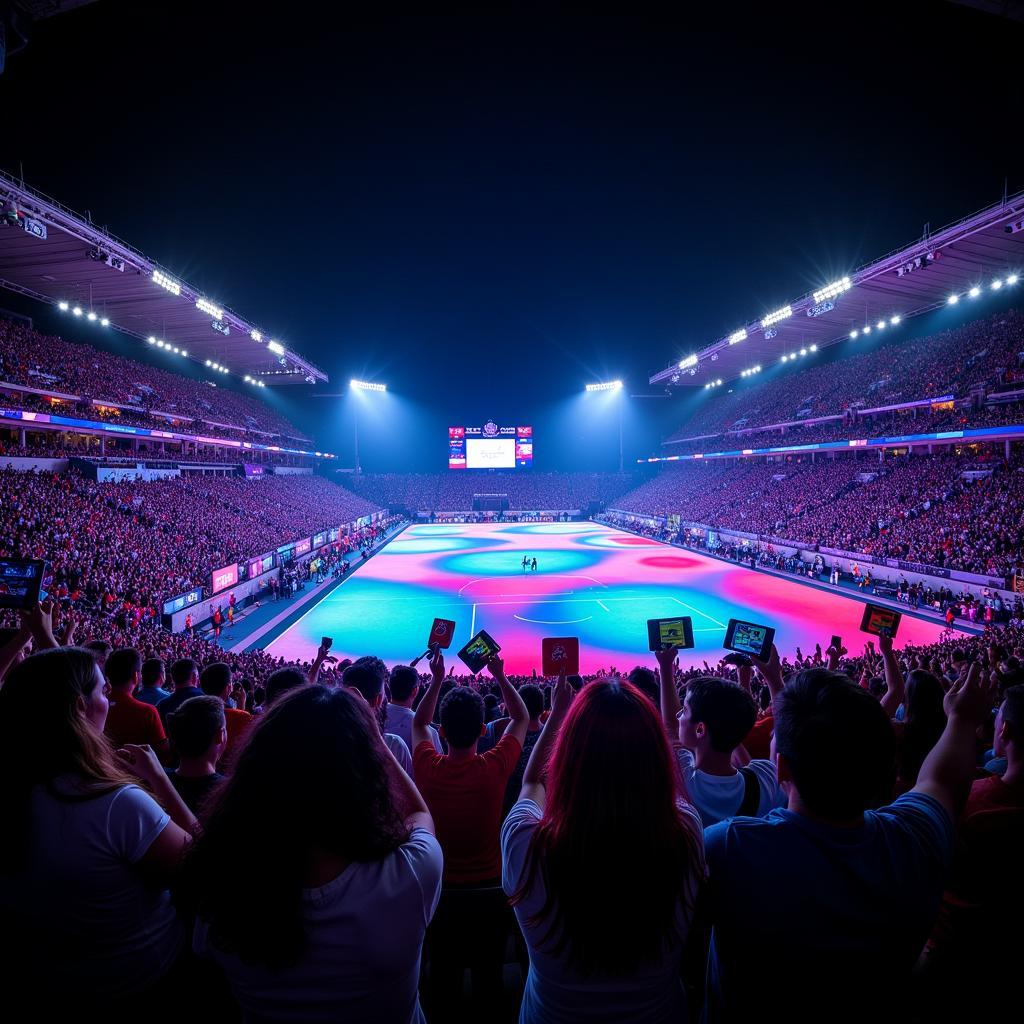 LED Fan Display in Stadium