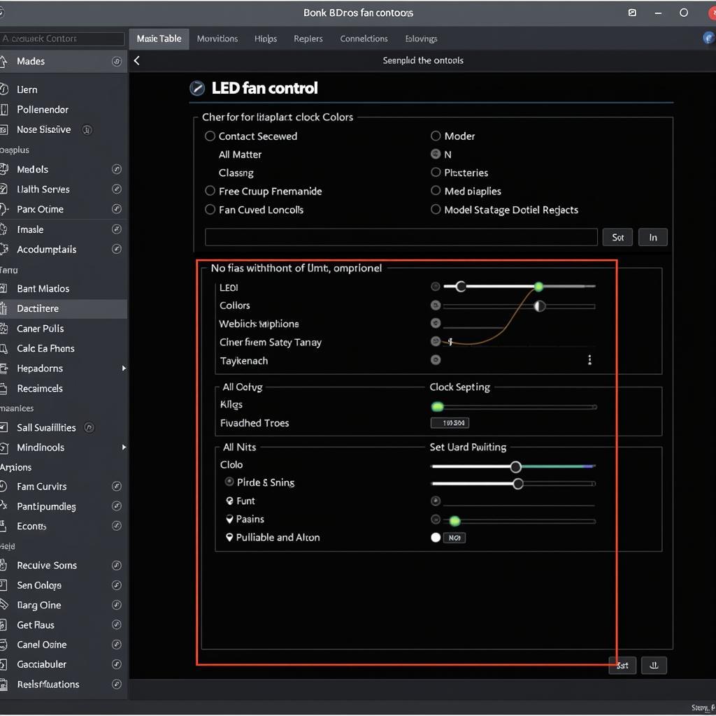 LED Fan Software Interface