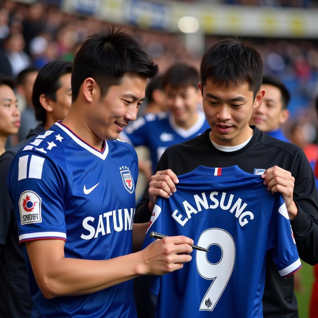 Lee Eansung signing jersey