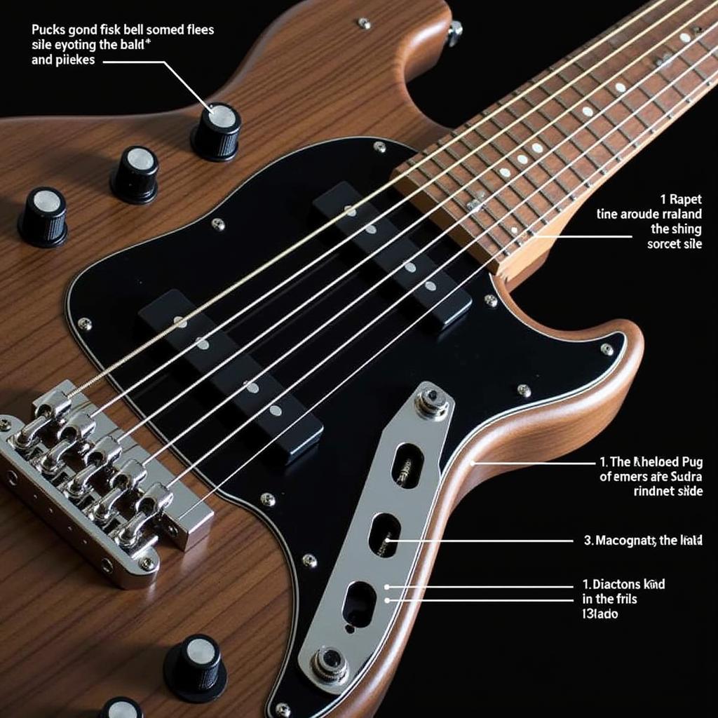 Close-Up of Legator Helio 5 String Bass Features