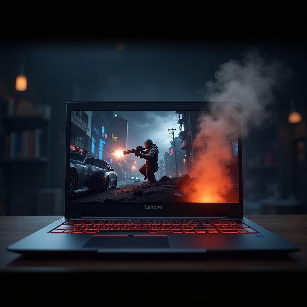 Lenovo Y540 gaming laptop with noticeable heat dissipation