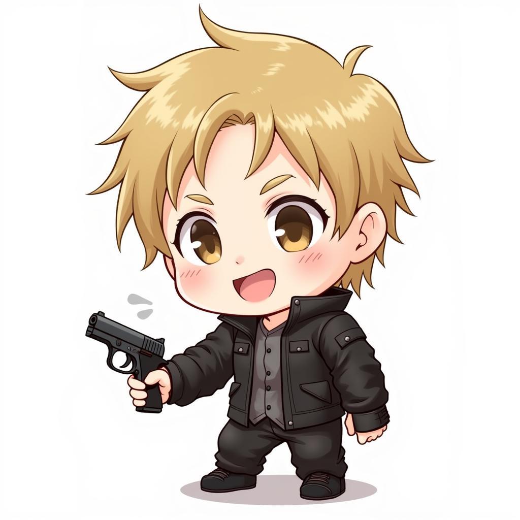 Leon Kennedy in chibi style