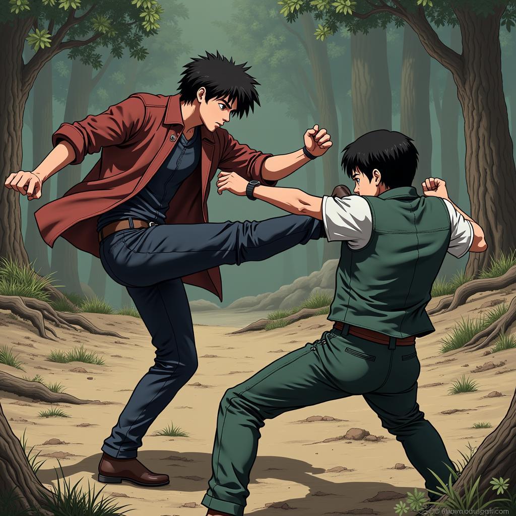 Levi and Eren sparring