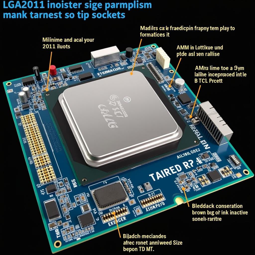 Close-up of LGA2011 CPU socket