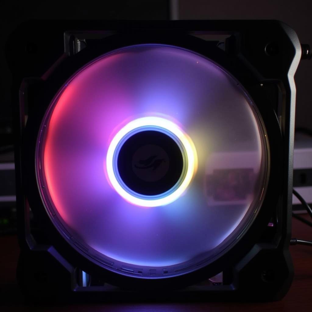 Lian Li Bora120 PWM RGB fan demonstrating powerful airflow