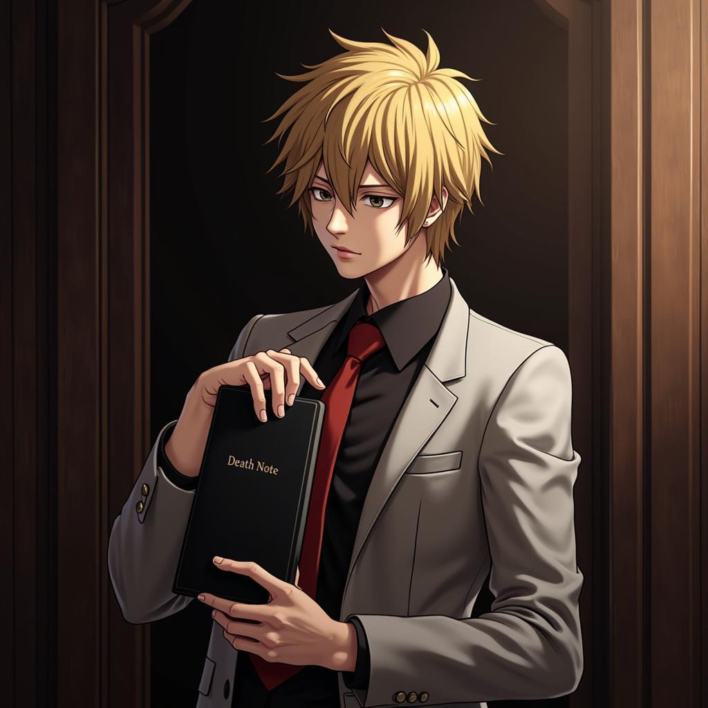 Light Yagami with the Death Note