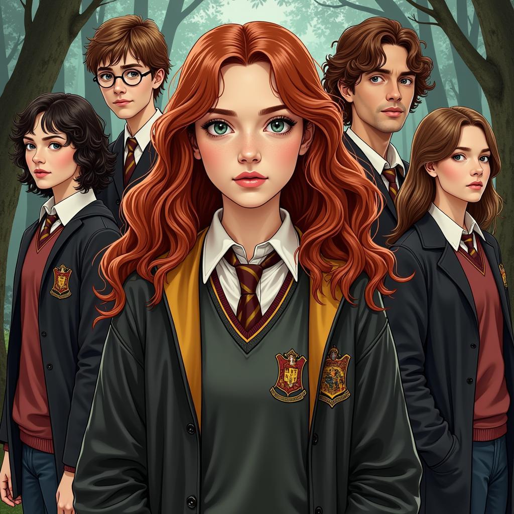 Lily Evans and the Marauders fan art