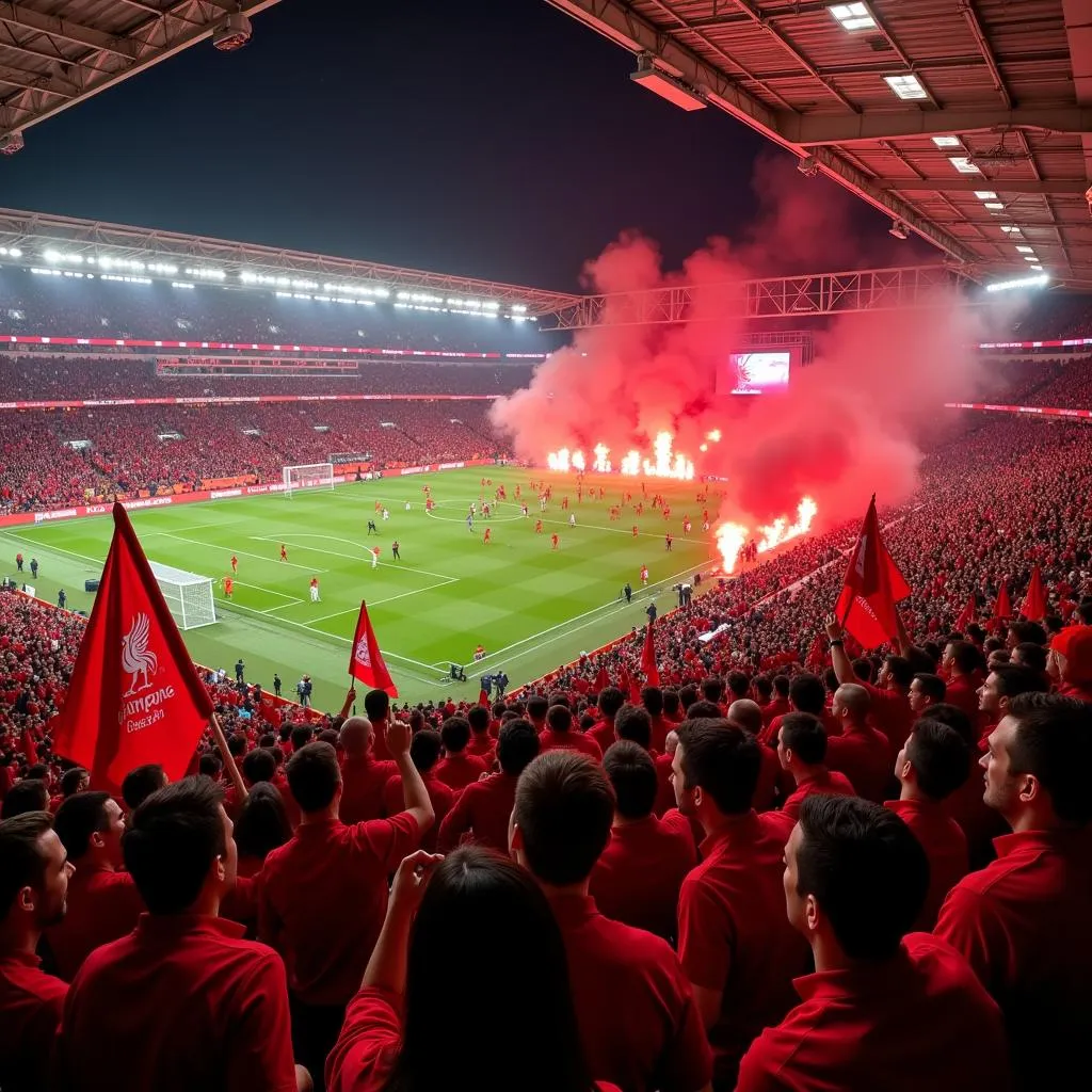 Liverpool Champions League Fans at Anfield