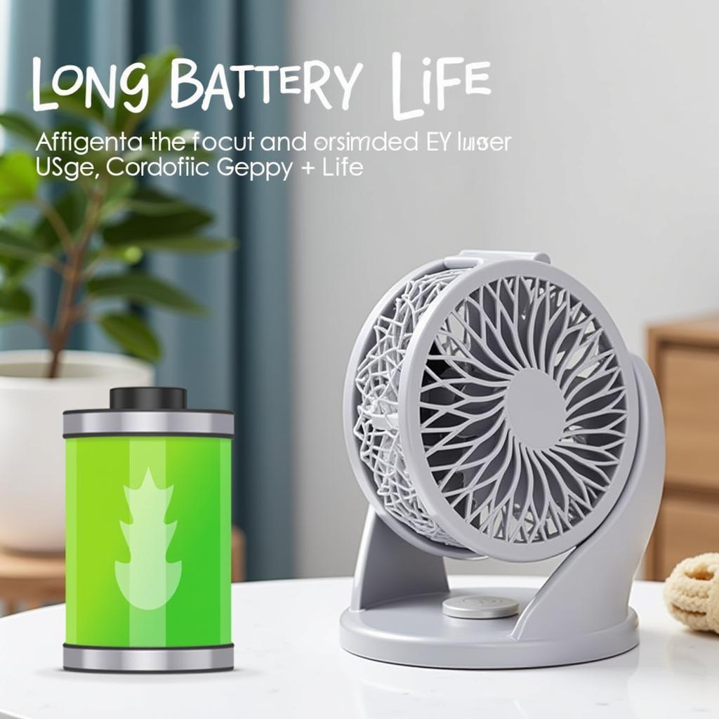 Credal Handy Fan with Long-Lasting Battery