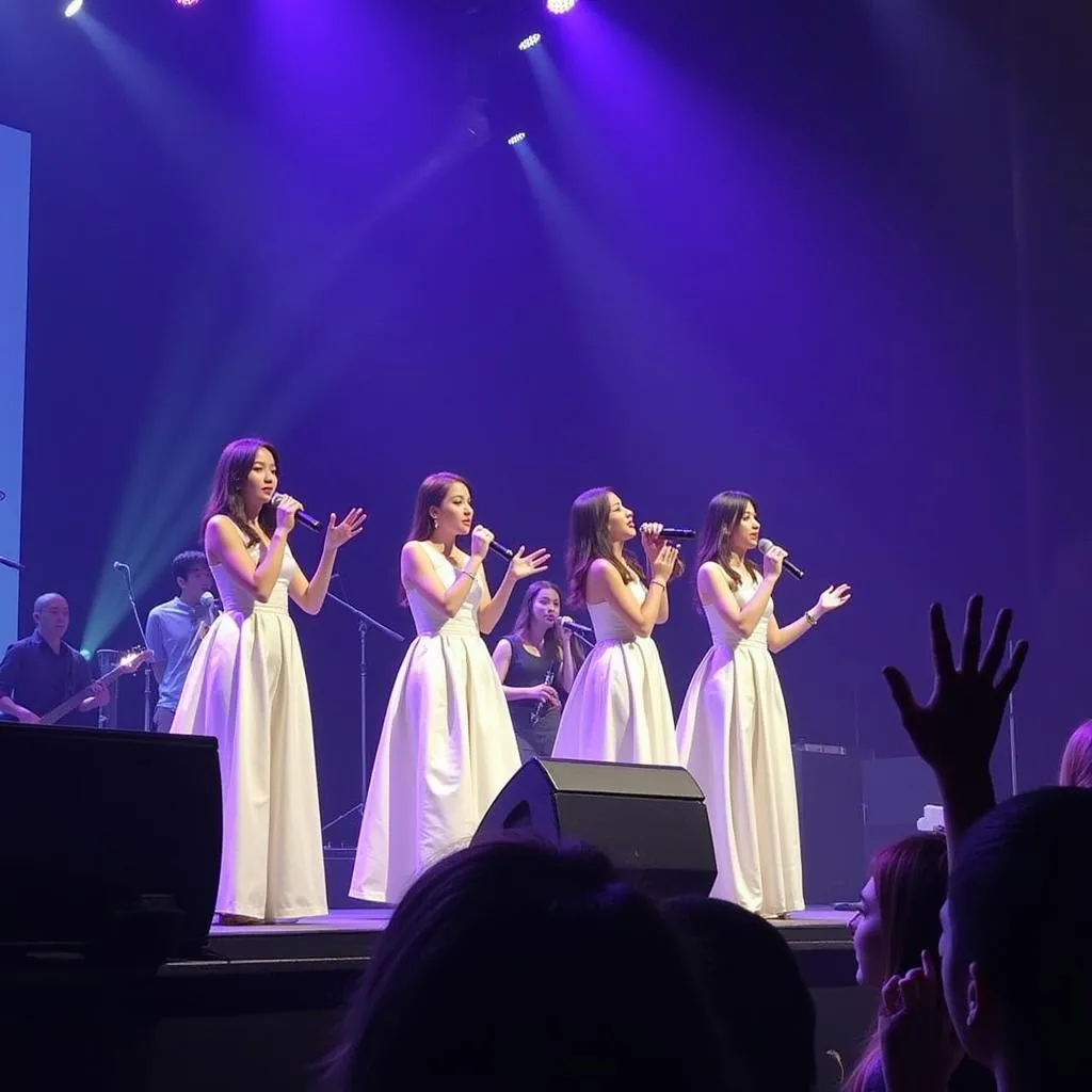 Lovelyz performs during their final stop of the 2018 Asia fan meeting tour in Bangkok