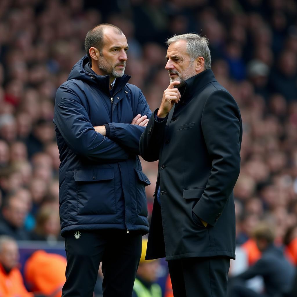 Managers of Manchester and Paris in a tactical battle