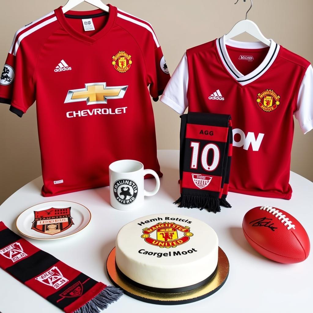 Collection of Manchester United Themed Birthday Gifts for a Dedicated Fan