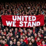 Manchester United Fans with Banner in 2017