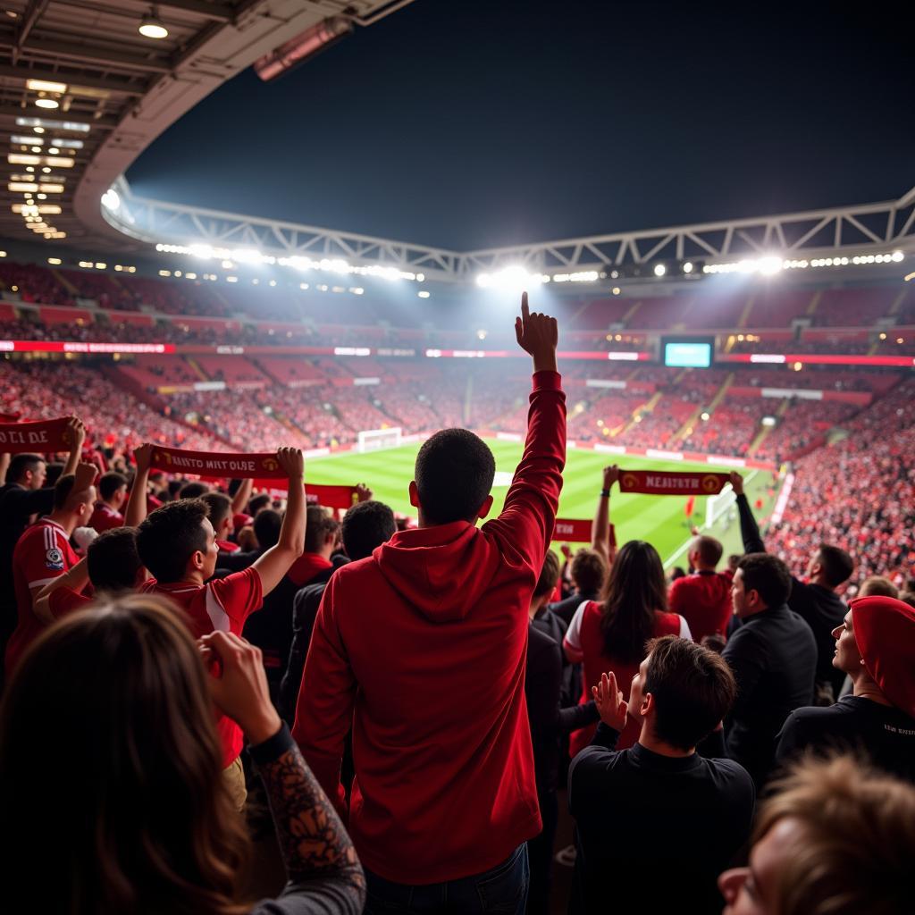 Manchester United fans at Old Trafford