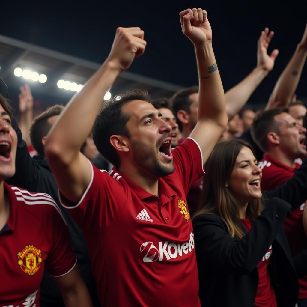 Manchester United Fans Singing at Old Trafford