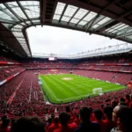 Manchester United's Old Trafford Stadium: A symbol of the club's rich history and passionate fanbase.