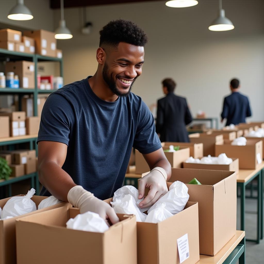 Rashford engaging in community work