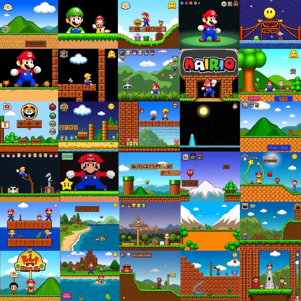 Variety of Mario Fan Games