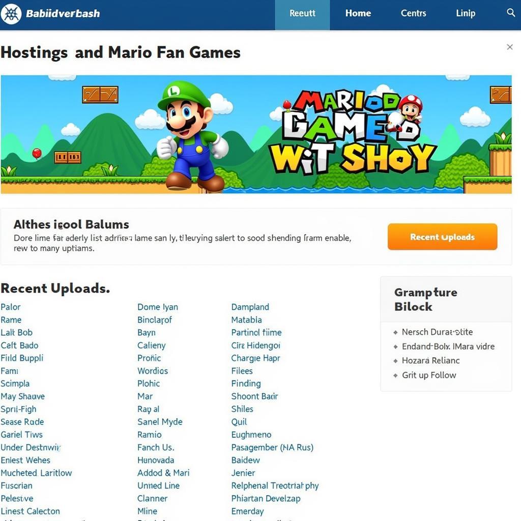 Exploring a Mario Fan Game Website