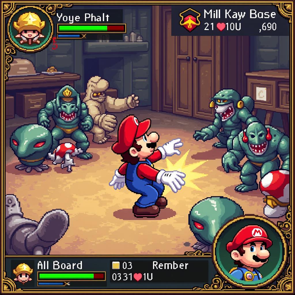 Turn-Based Combat in a Mario RPG Fan Game