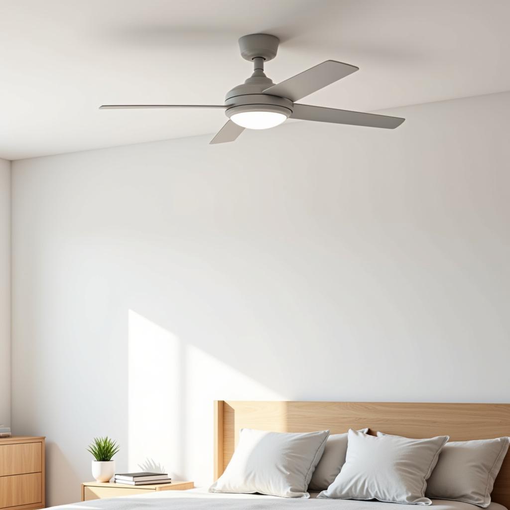 Modern Ceiling Fan in a Minimalist Bedroom