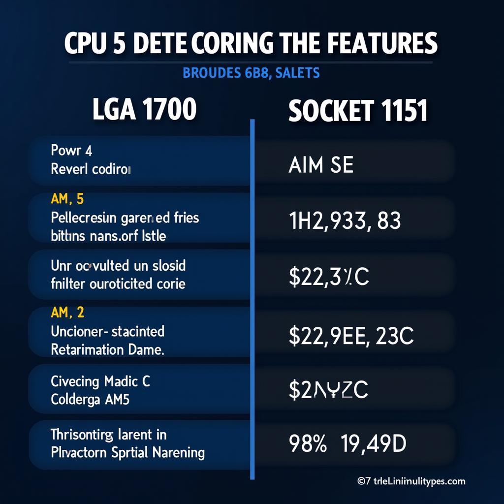 Modern CPU Socket Comparison - LGA 1700 vs. AM5