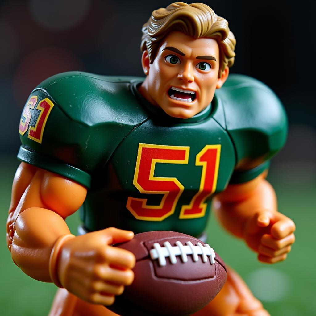 Intricate Details of a Monsterbots Football Figure