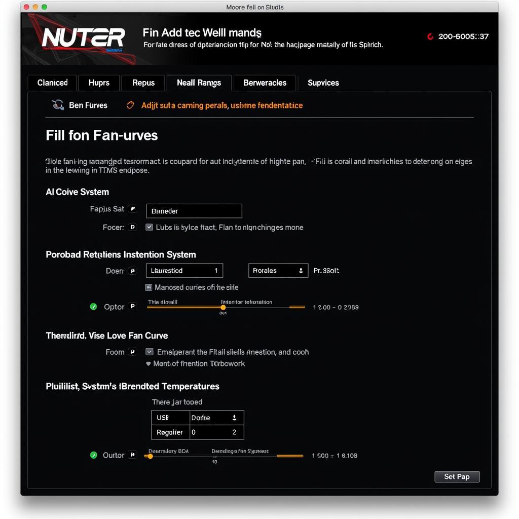 Fan Control Software Interface