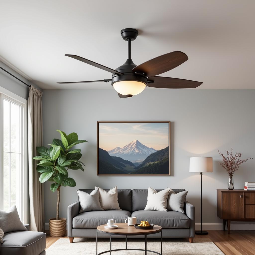 Modern Mountain Air Ceiling Fan with Light