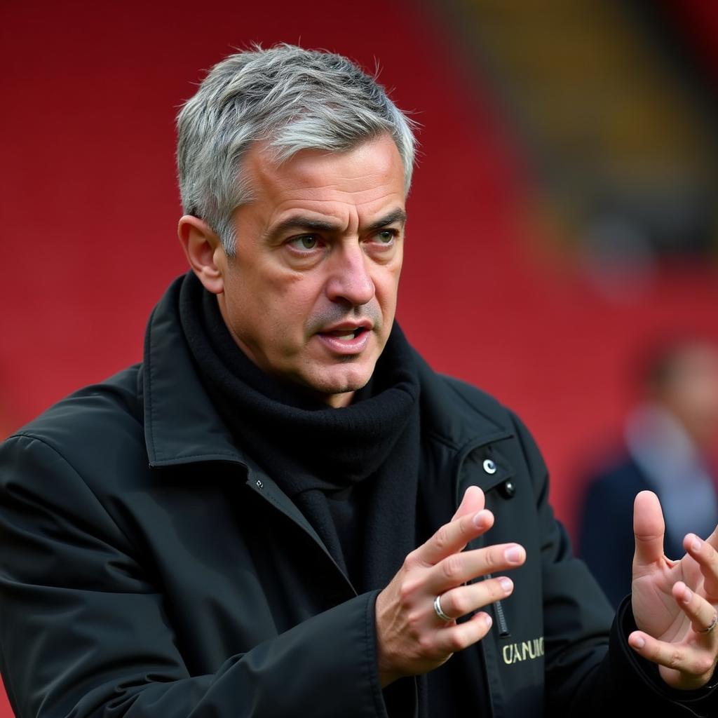 Jose Mourinho Speaking at a Manchester United Press Conference