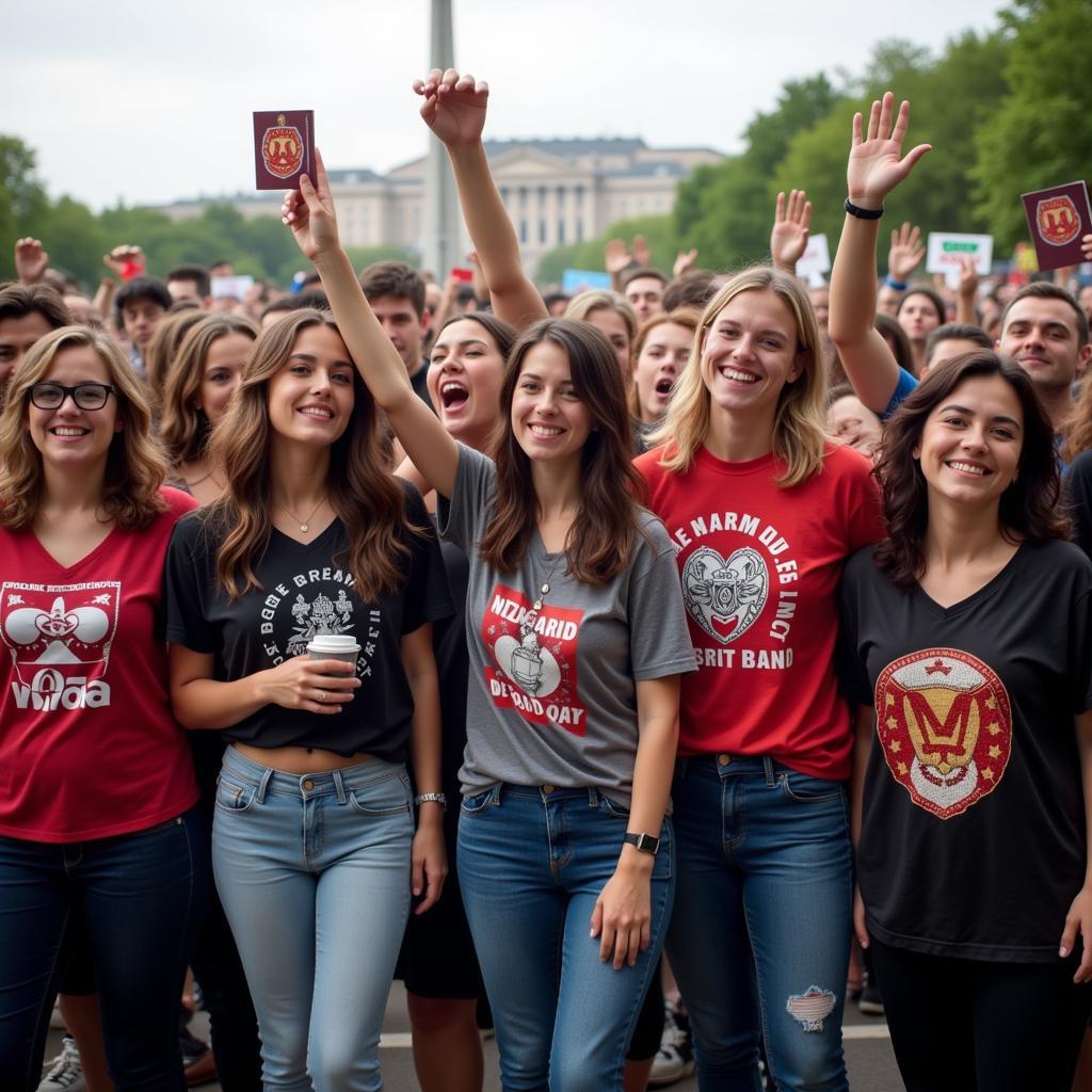 International fans of Music Band 2015 at a fan gathering