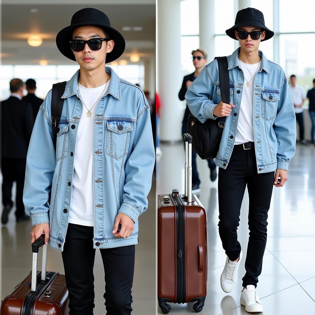 Namjoon airport fashion