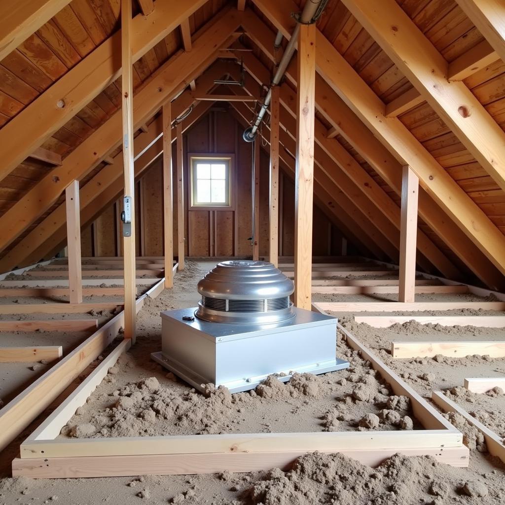 New attic fan installation