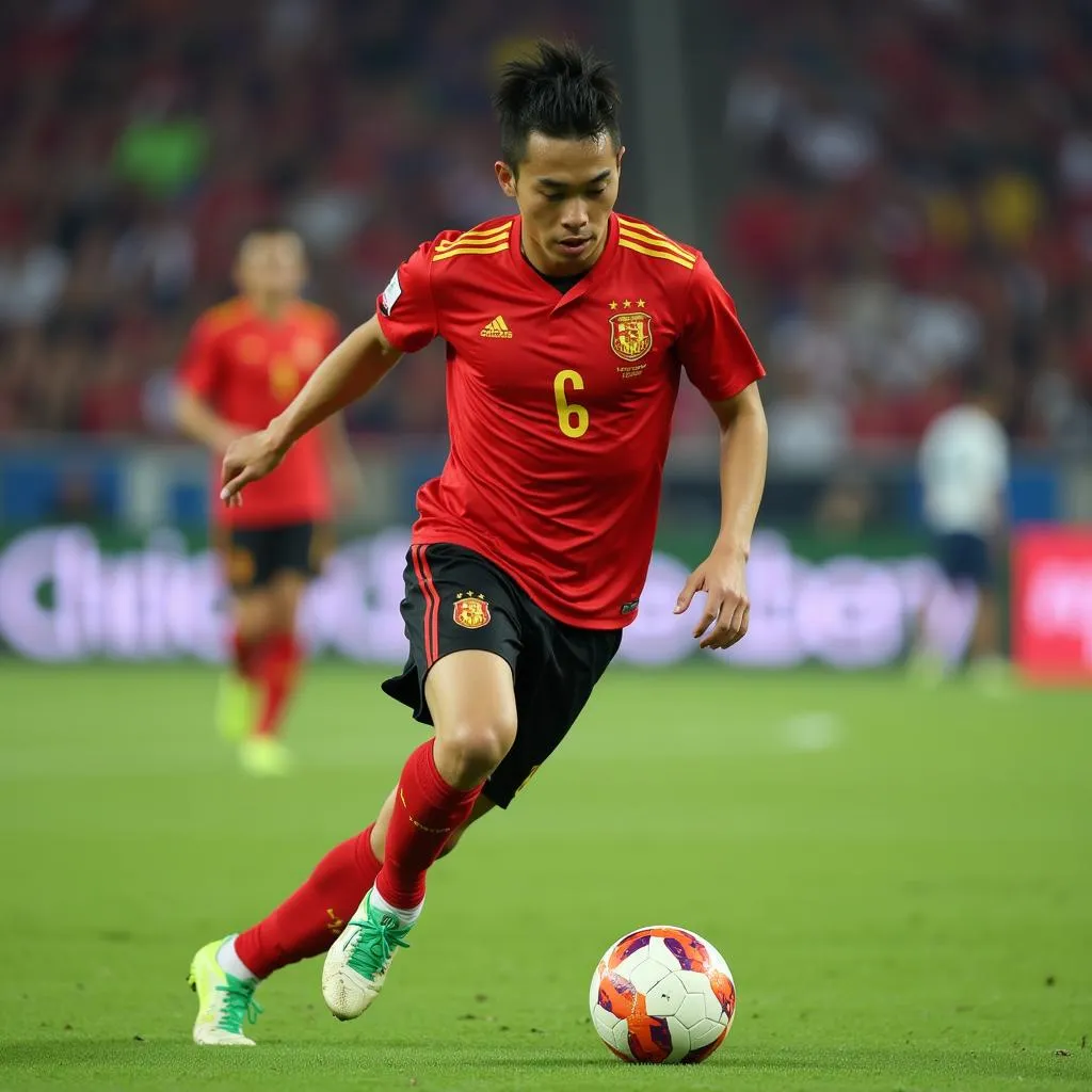 Nguyen Cong Phuong, a Vietnamese striker who has made a name for himself in both domestic and international leagues