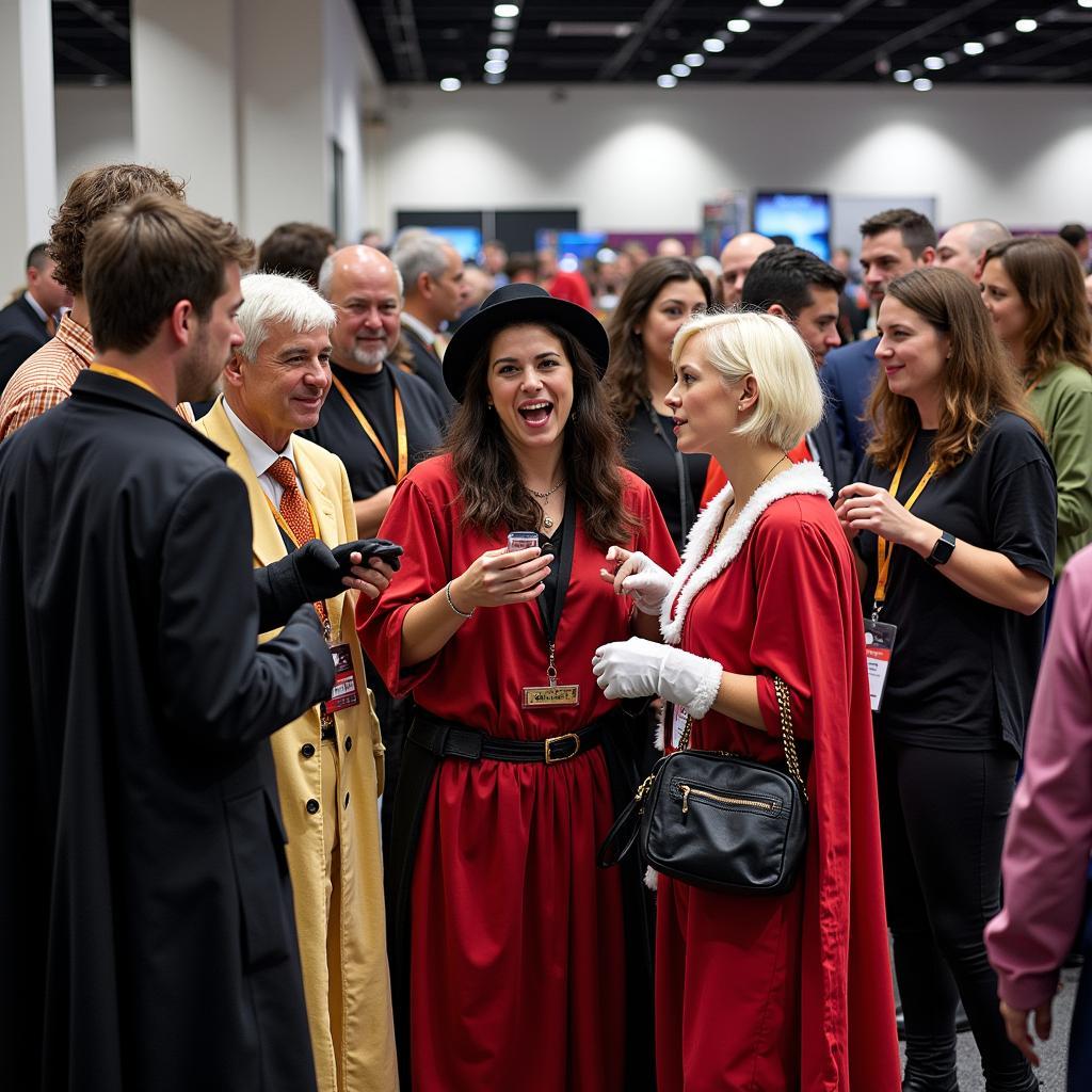 Enthusiasts gathered at a niche fandom convention