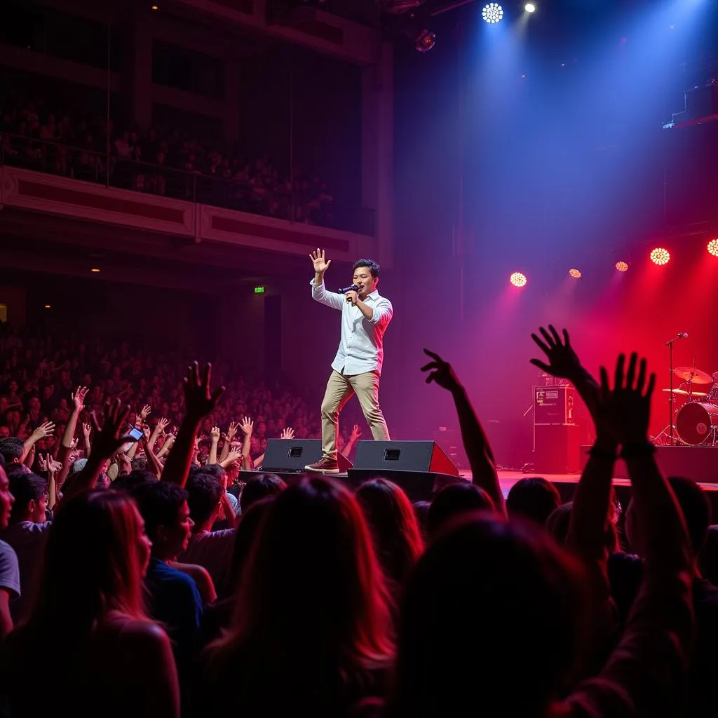 Noo Phước Thịnh fans gather at a concert