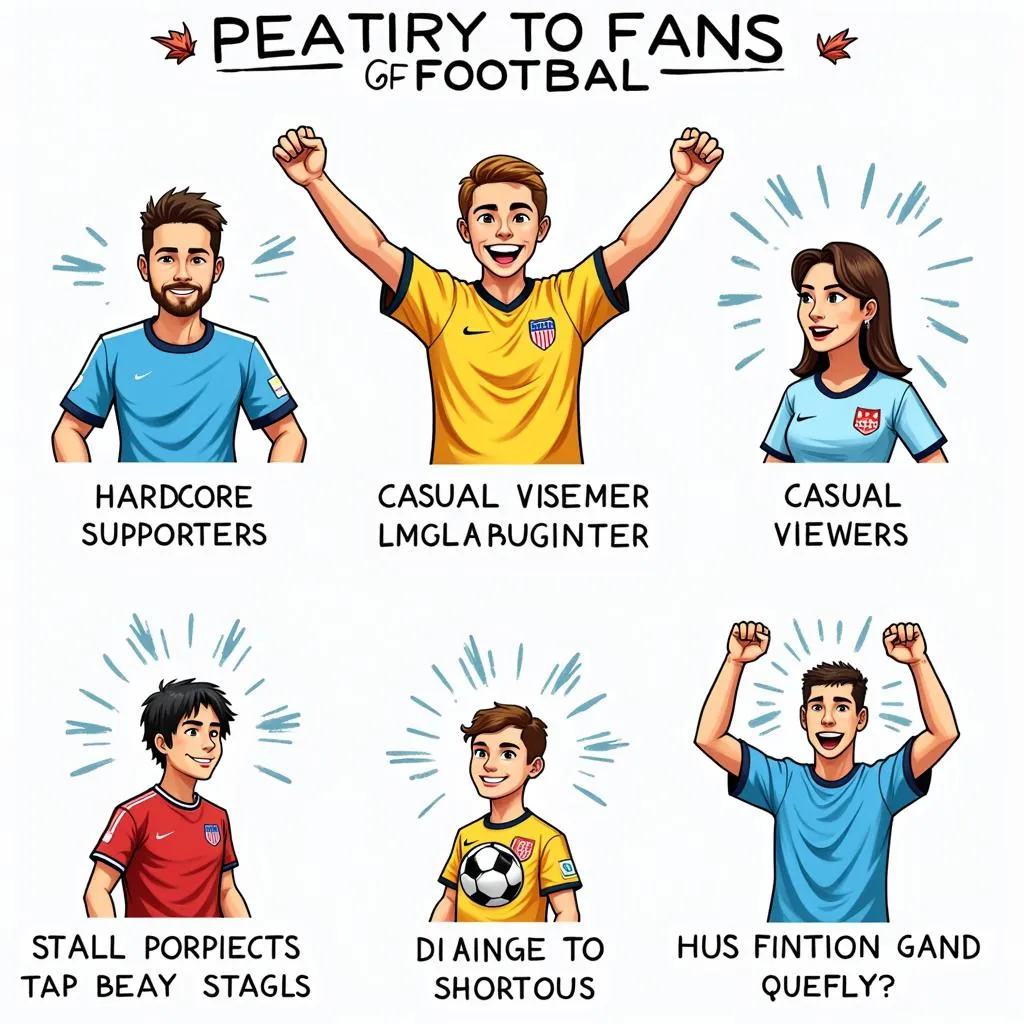 Different types of football fans