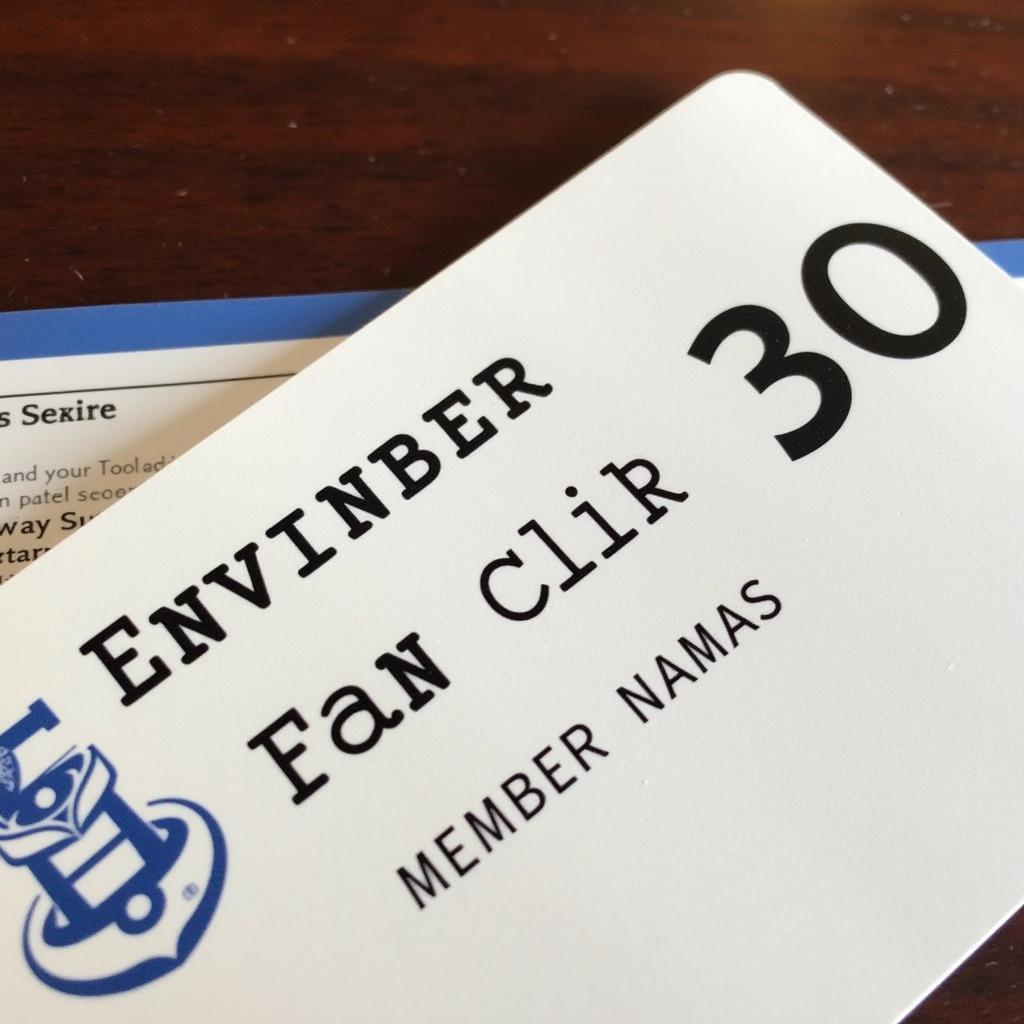 Official Fanclub Membership Card