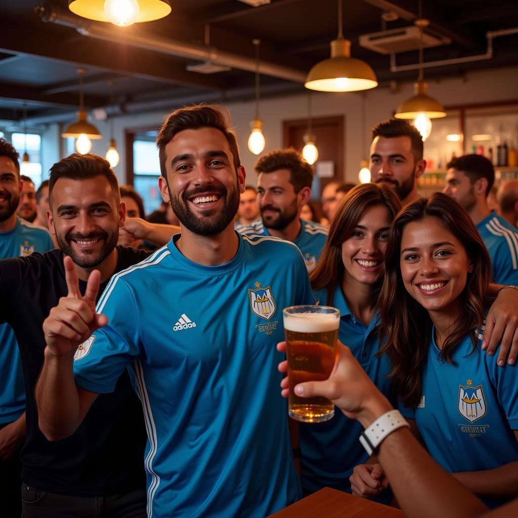 Olympique Marseille Fans Celebrating