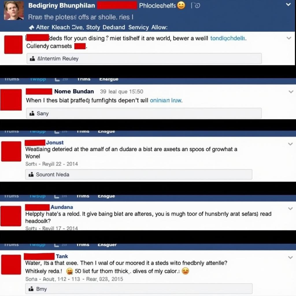 Screenshots of hateful comments on a social media post