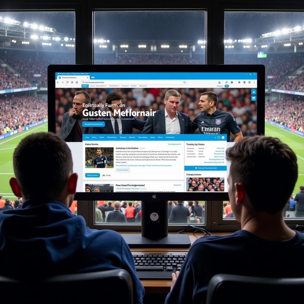 An active online football fan forum