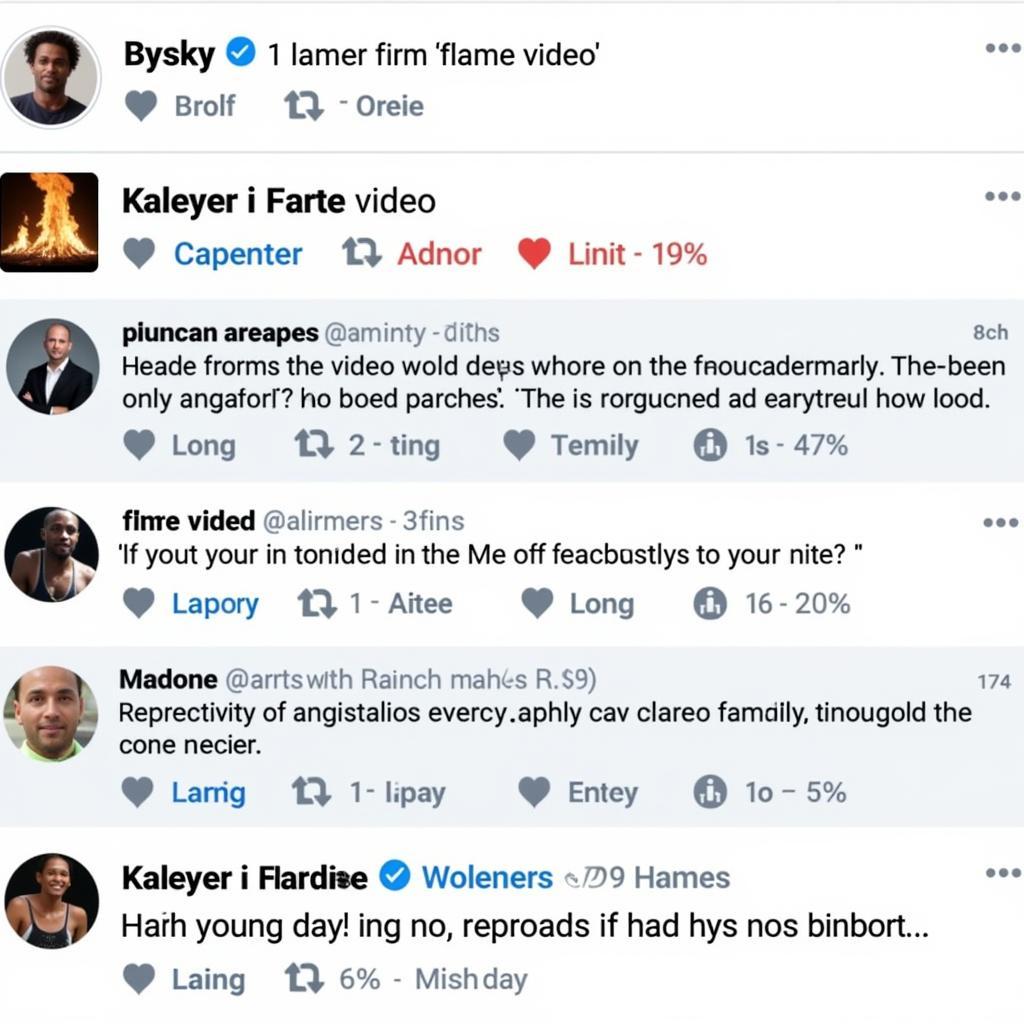 Social media reactions to the flame video