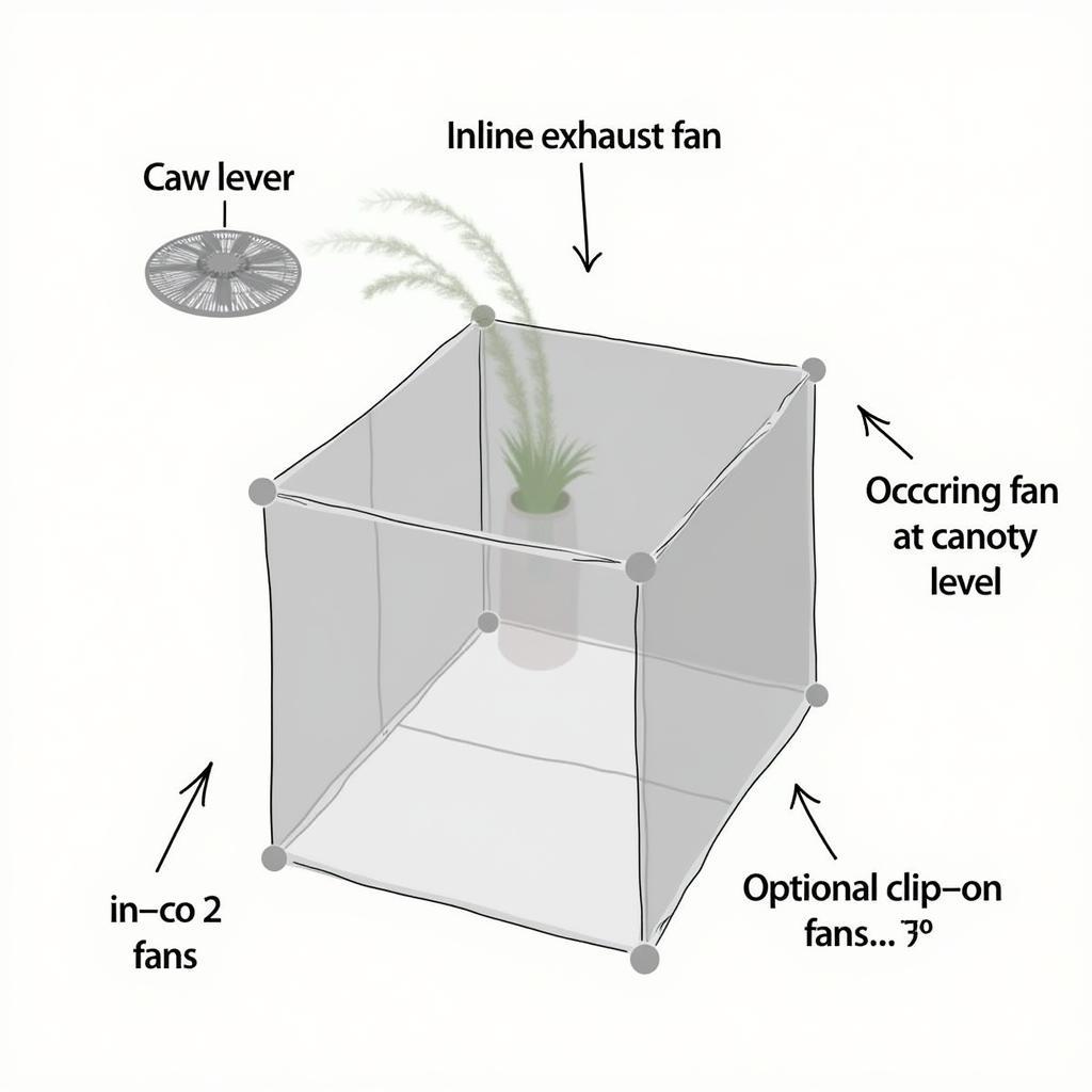 Optimal Fan Placement in 4x4 Grow Tent