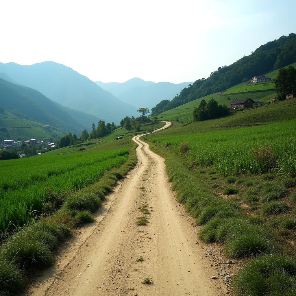 Rural road in China