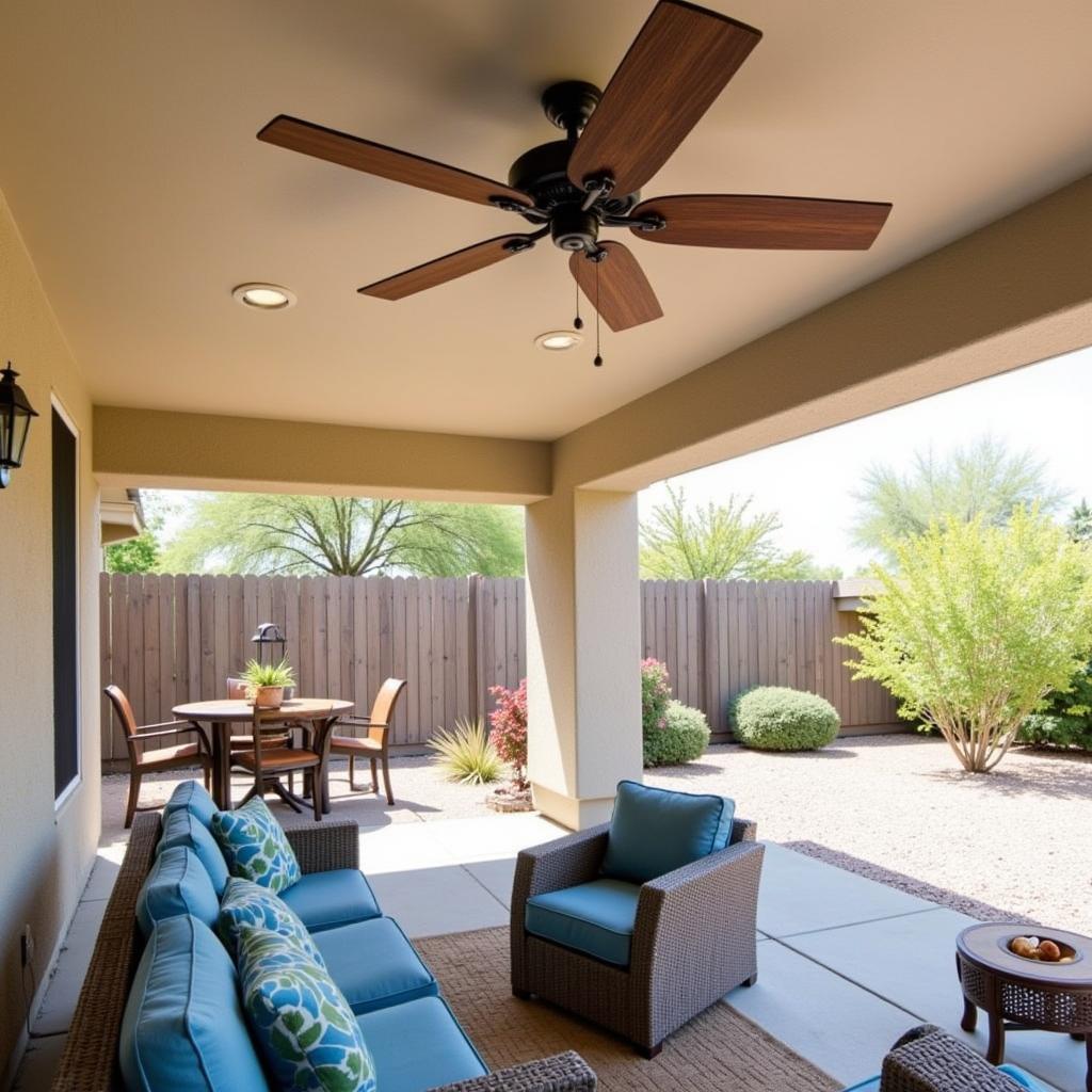 Outdoor ceiling fan on a patio in Gilbert