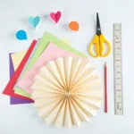 Essential materials for crafting a paper fan