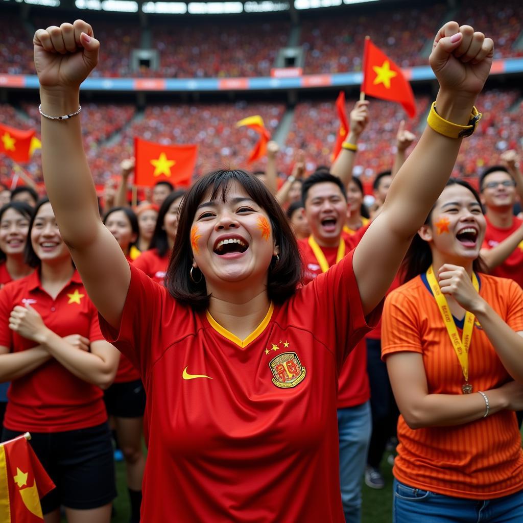 Vietnamese Football Fans Show Their Passion